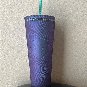 Starbucks Iridescent Purple Tumbler with Teal Straw